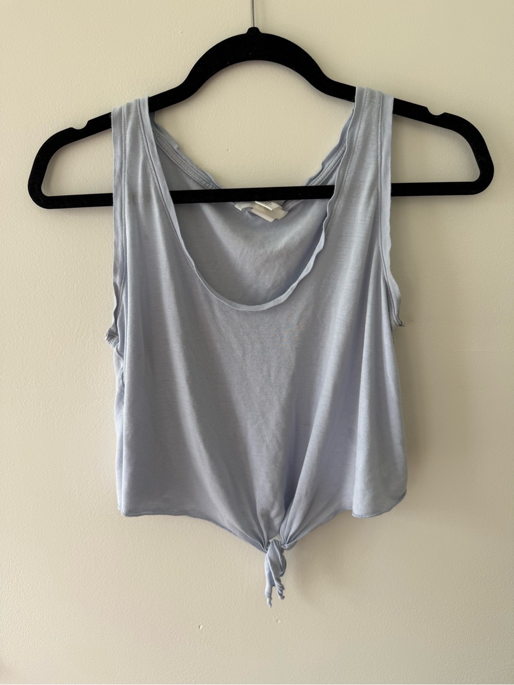 H&M Light Blue Tie-Front Tank Top